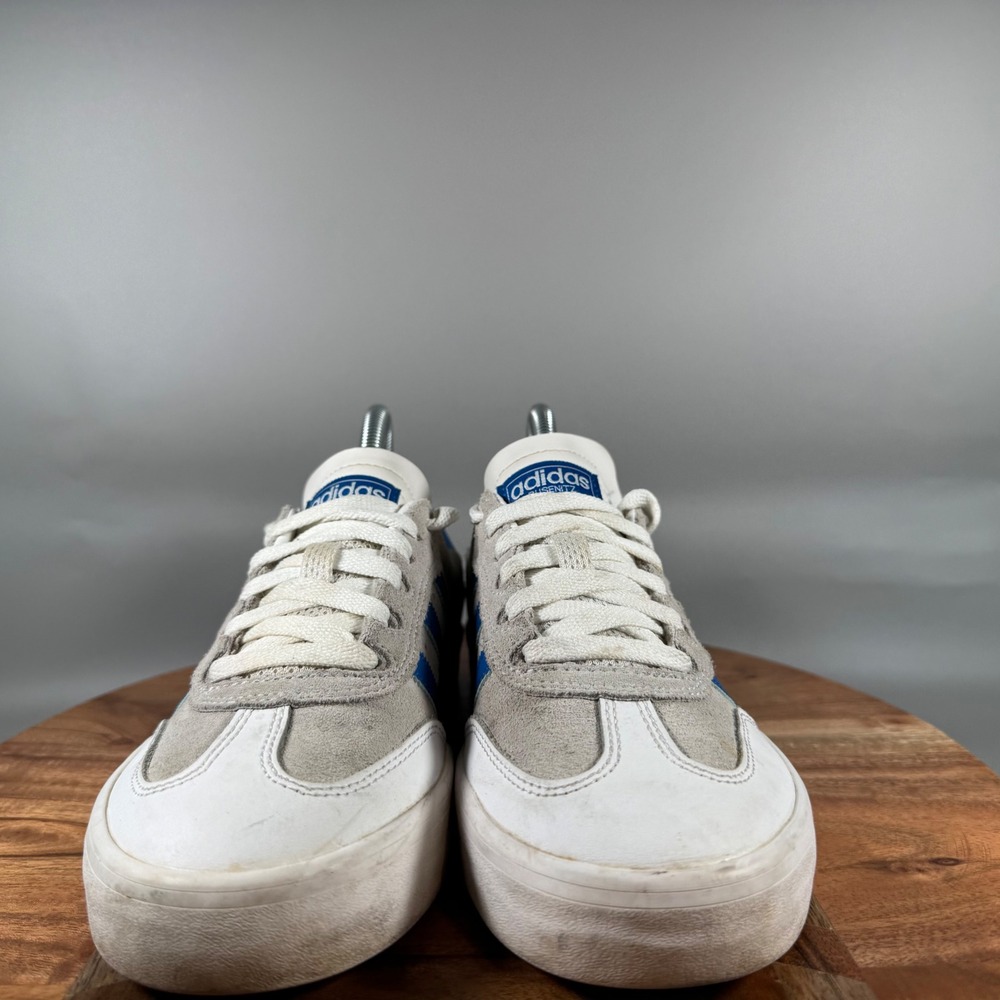 Adidas Busenitz Vulc Mens 6.5 Grey Blue White Skate Shoes CQ1172 - Picture 2 of 8
